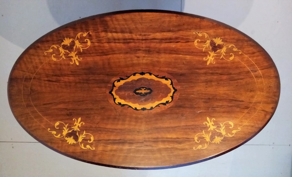 Inlaid Oval Walnut Occasional Side Table (14).jpg